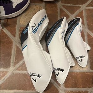 Callaway White and Black Golf Club Headcovers